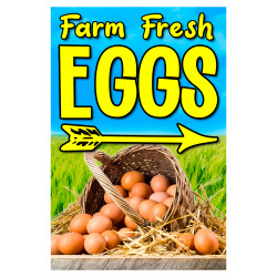 Farm Fresh Eggs Economy A-Frame Sign 24" Wide by 36" Tall (Made in The USA) 841098106881