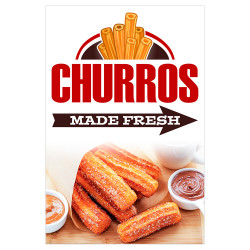 CHURROS Economy A-Frame Sign 24" Wide by 36" Tall (Made in The USA) 841098107123