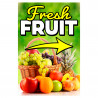 Fresh Fruit Economy A-Frame Sign 24" Wide by 36" Tall (Made in The USA) 841098107260