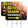 2 Pack Auto Alarm Installation Yard Signs 16" x 24" - Double-Sided Print, with Metal Stakes 841098110253