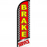 Brake Service (Checkered) Windless Feather Flag, Flag ONLY (11.5' Tall x 3' Wide)