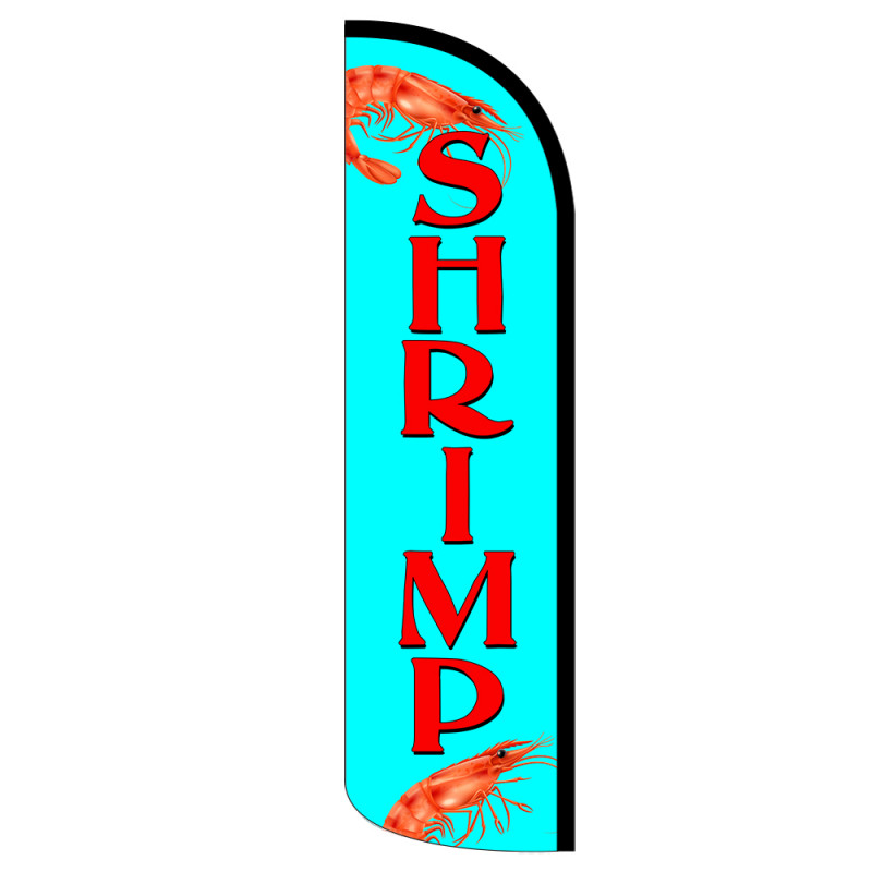 Shrimp Windless Polyknit Feather Flag (3 x 11.5 feet)
