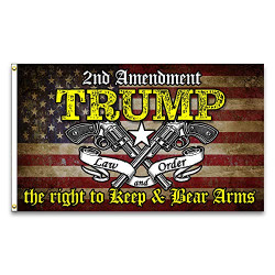 VF Display Support 2nd Amendment 3x5 Premium Polyester Flag (Made in The USA)