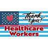 Thank You Healthcare Workers 21" x 40" Perforated Removable Window Decal