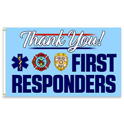 VF Display Thank You First Responders 3x5 Polyester Flag