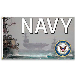 VF Display Navy Flag 3x5 Polyester Flag (Made in The USA)