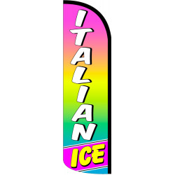 ITALIAN ICE Premium Windless Feather Flag FLAG ONLY No Hardware (11.5' Tall x 3' Wide) Made in the USA