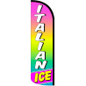 ITALIAN ICE Premium Windless Feather Flag FLAG ONLY No Hardware (11.5' Tall x 3' Wide) Made in the USA