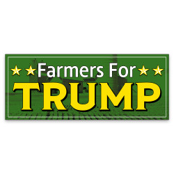 Farmers for Trump Vinyl Banner 5 Feet Wide by 2 Feet Tall