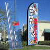 ANIMAL HOSPITAL (Blue) Flutter Feather Banner Flag Kit (Flag, Pole, & Ground Mt)