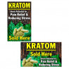 Kratom Sold Here 2 Pack Perforated Window Decal 9" x 15" each (Removable)
