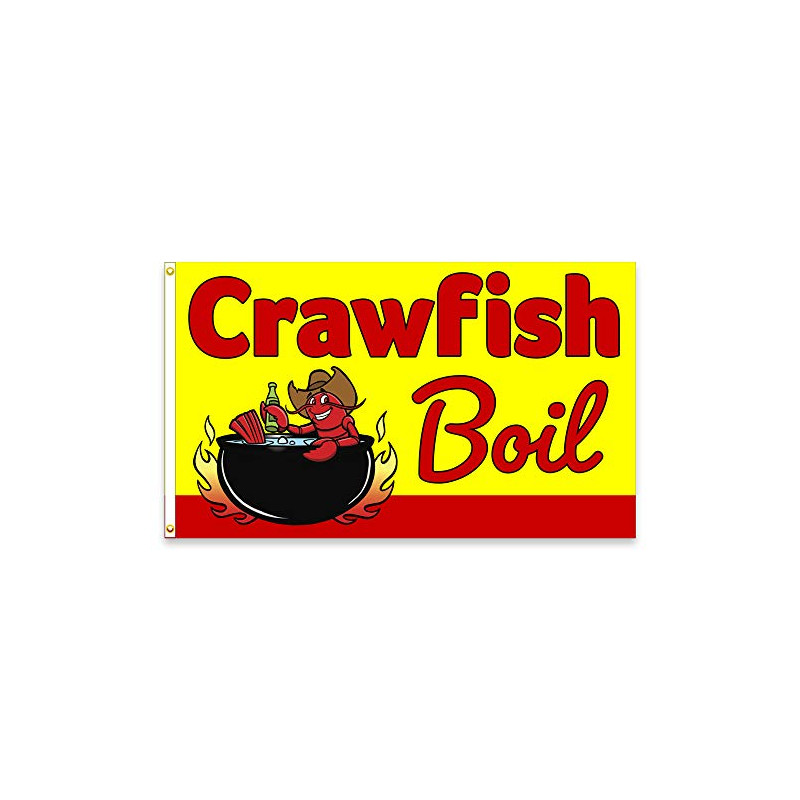 VF Display Crawfish Boil 3x5 Premium Polyester Flag (Made in The USA)