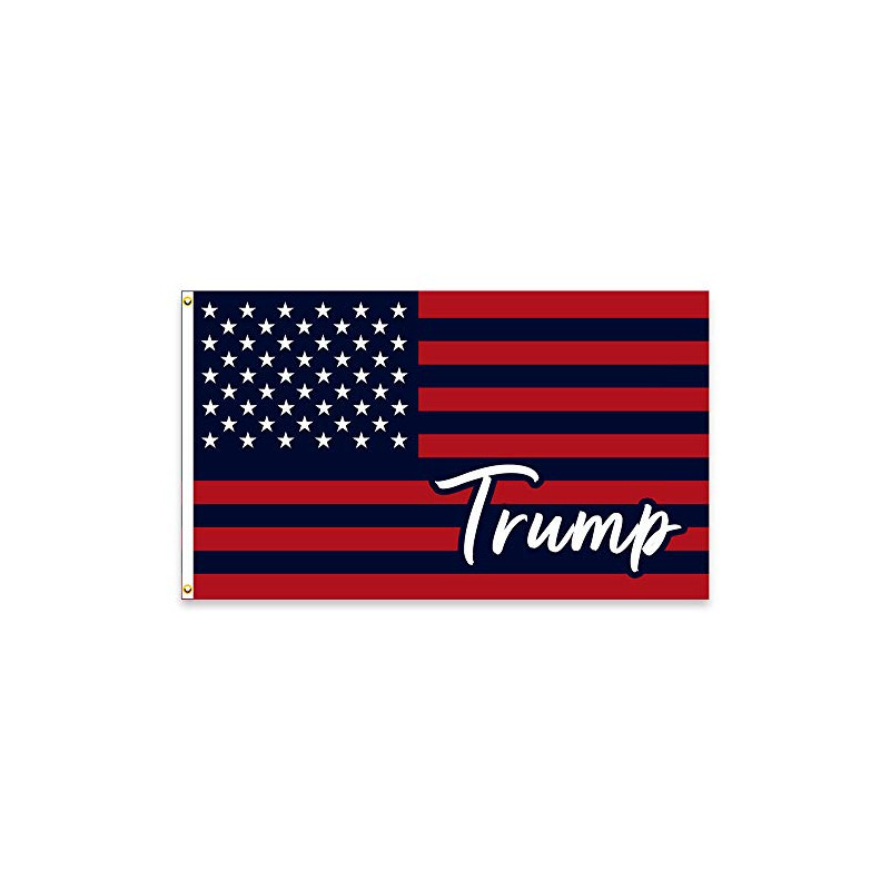 Trump Black and Red Striped USA Flag Pattern Premium 3x5 Flag Made in the USA 