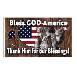 VF Display Bless GOD America 3x5 Premium Polyester Flag (Made in The USA)