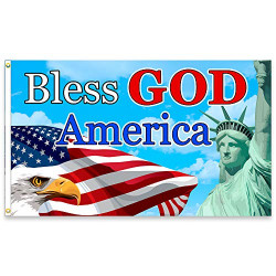 VF Display Bless God America 3x5 Polyester Flag (Made in The USA)