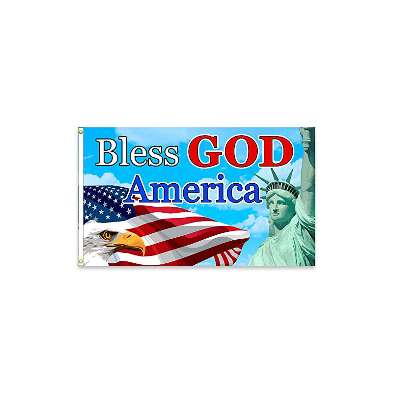 VF Display Bless God America 3x5 Polyester Flag (Made in The USA)