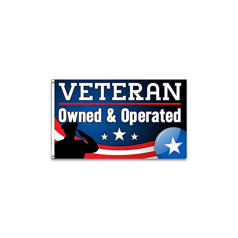 VF Display Veteran Owned and Operated 3x5 Premium Polyester Flag (Made in The USA)