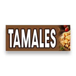 Tamales Vinyl Banner 5 Feet Wide by 2 Feet Tall