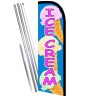 ICE CREAM (Blue/Pink) Windless Feather Flag Bundle (Complete Kit) OR Optional Replacement Flag Only