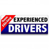 Now Hiring Experienced Drivers Vinyl Banner with Optional Sizes (Made in the USA)
