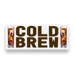 COLD BREW Vinyl Banner with...