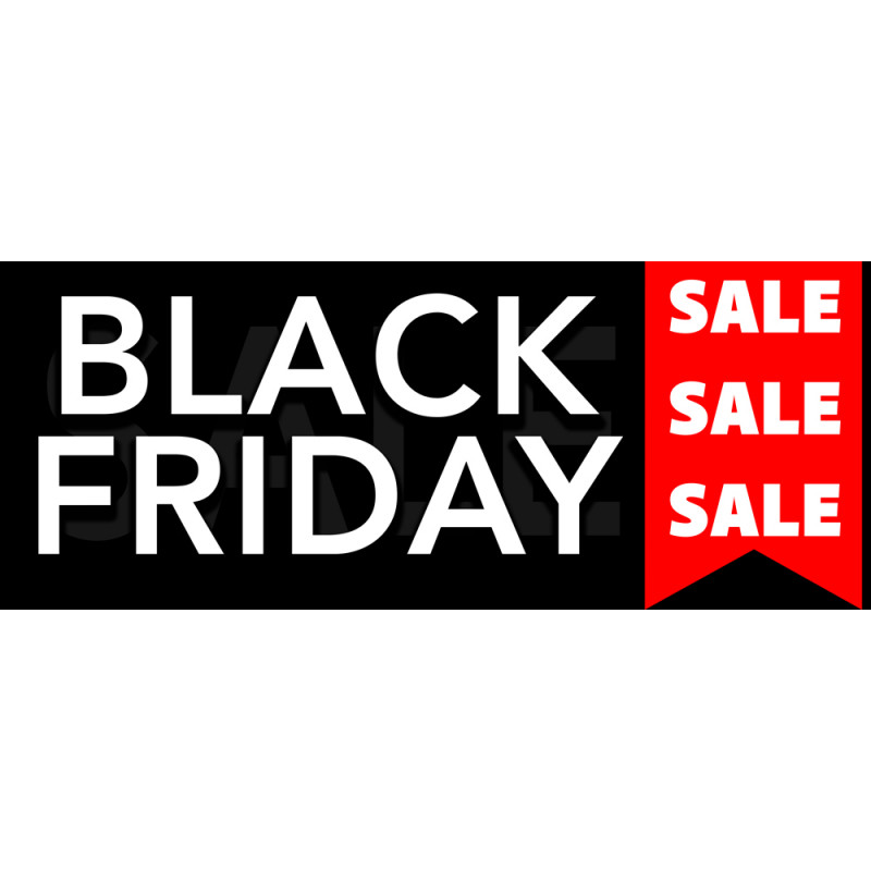 Black Friday Vinyl Banner with Optional Sizes (Made in the USA)