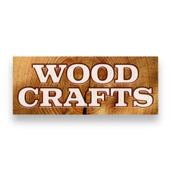 WOOD CRAFTS Vinyl Banner with Optional Sizes (Made in the USA)
