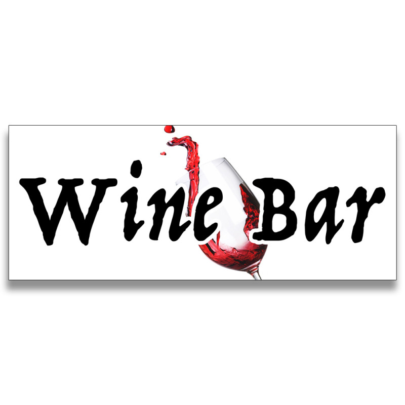 Wine Bar Vinyl Banner with Optional Sizes (Made in the USA)