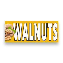 WALNUTS Vinyl Banner with Optional Sizes (Made in the USA)