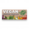VEGAN Options Available Vinyl Banner with Optional Sizes (Made in the USA)