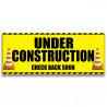 Under Construction Vinyl Banner with Optional Sizes (Made in the USA)
