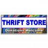 Thrift Store Vinyl Banner with Optional Sizes (Made in the USA)