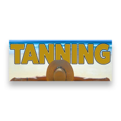 TANNING Vinyl Banner with Optional Sizes (Made in the USA)