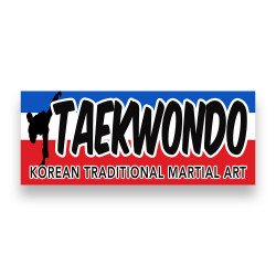 TAEKWONDO Vinyl Banner with Optional Sizes (Made in the USA)