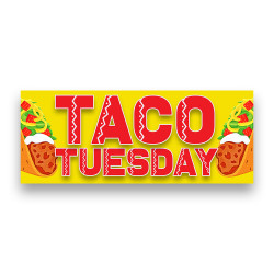 Taco Tuesday Vinyl Banner with Optional Sizes (Made in the USA)
