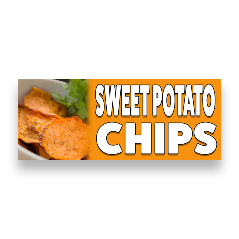 SWEET POTATO CHIPS Vinyl Banner with Optional Sizes (Made in the USA)