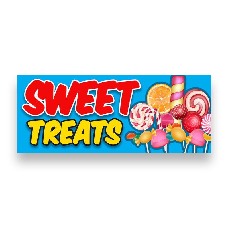SWEET TREATS Vinyl Banner with Optional Sizes (Made in the USA)
