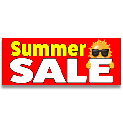 Summer Sale Vinyl Banner with Optional Sizes (Made in the USA)
