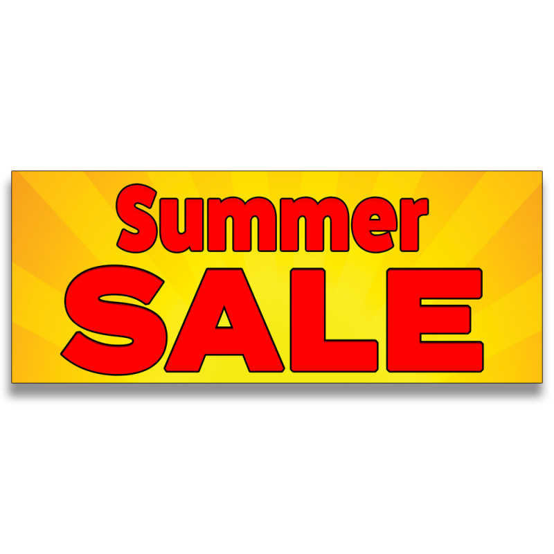 Summer Sale Vinyl Banner with Optional Sizes (Made in the USA)