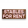 STABLES FOR RENT Vinyl Banner with Optional Sizes (Made in the USA)
