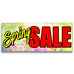 Spring Sale Vinyl Banner with Optional Sizes (Made in the USA)