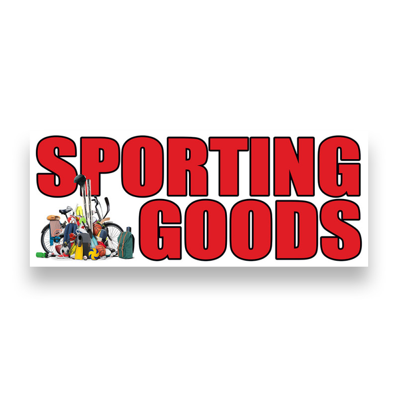SPORTING GOODS Vinyl Banner with Optional Sizes (Made in the USA)