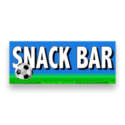 SOCCER SNACK BAR Vinyl Banner with Optional Sizes (Made in the USA)