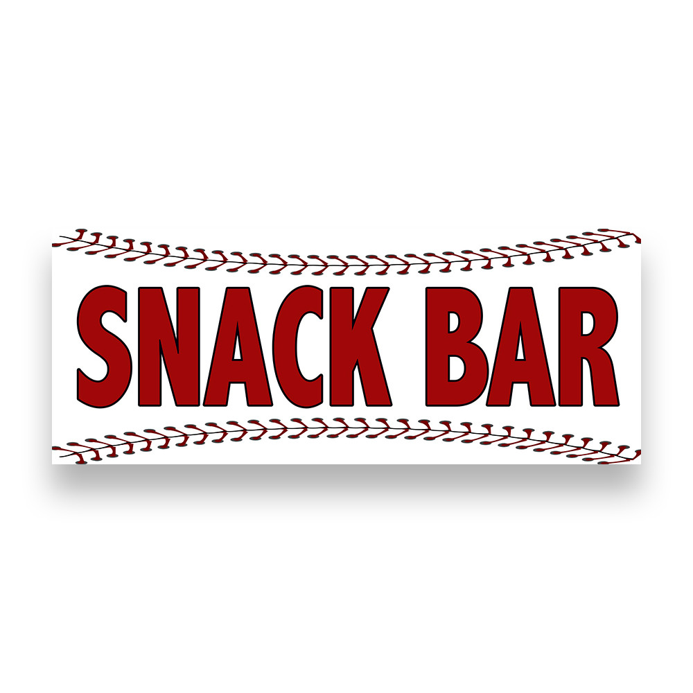 BASEBALL SNACK BAR Vinyl Banner with Optional Sizes (Made in the USA)