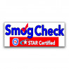 Smog Check (Star Certified) Vinyl Banner with Optional Sizes (Made in the USA)