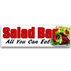 Salad Bar Vinyl Banner with...