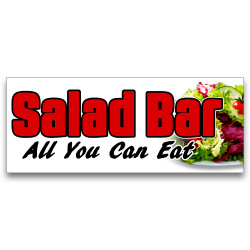 Salad Bar Vinyl Banner with Optional Sizes (Made in the USA)