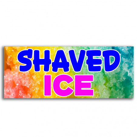 Shaved Ice Vinyl Banner with Optional Sizes (Made in the USA)