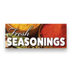 FRESH SEASONINGS Vinyl Banner with Optional Sizes (Made in the USA)