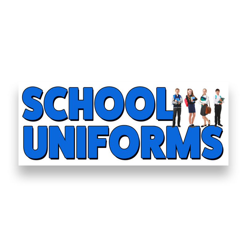 Red SCHOOL UNIFORMS 2X5 Banner Sign NEW Size Best Quality for The $$$ 